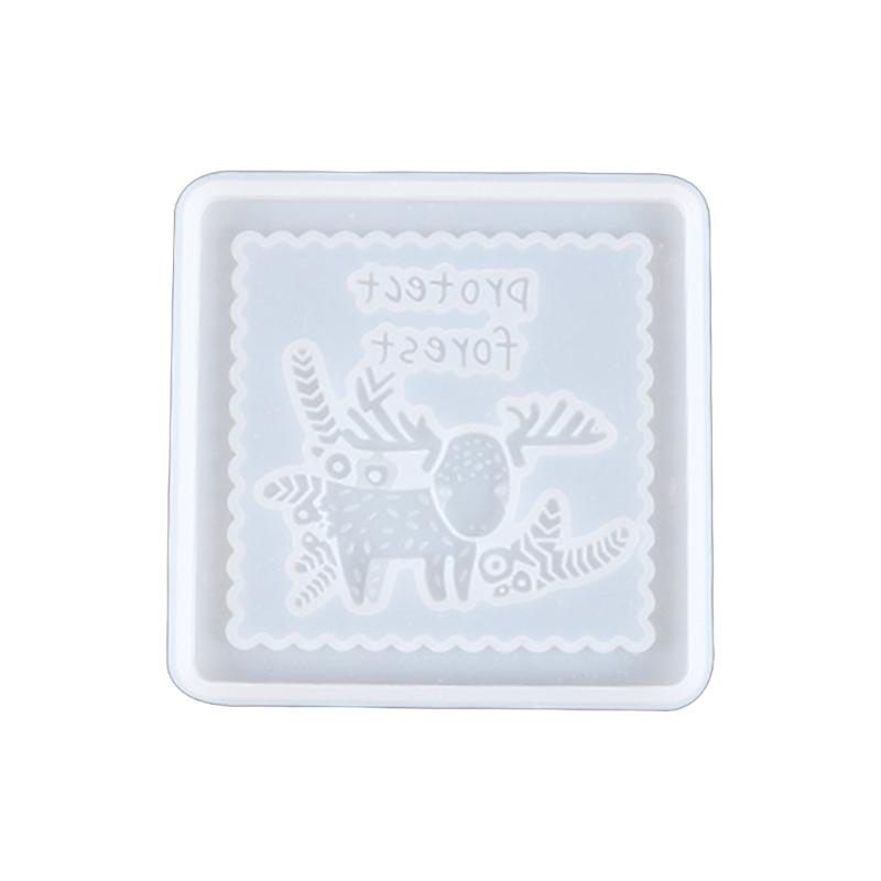 Matrițe pentru suporturi de pahar cu animale Matrițe din silicon pentru suporturi de pahar Matriță pentru suport de cană Matriță pătrată pentru turnare epoxy pentru suport de pahar din rășină Artă murală Decor pentru casă
