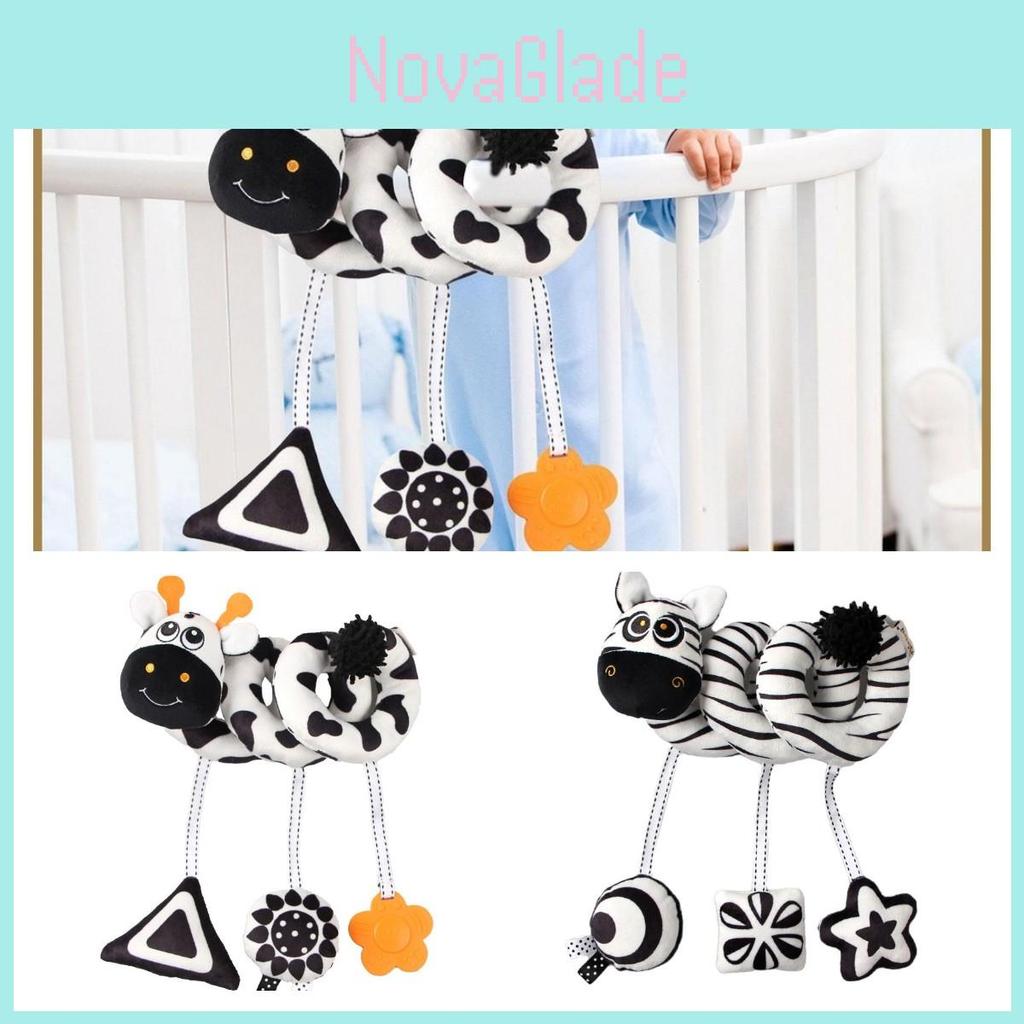 Black And White Animal Visual Stimulation Early Education Crib Toy