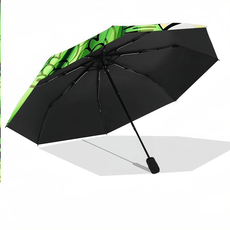 8‑Rib Automatic Umbrella, Billie Eilish Design Foldable Umbrella for Sun Rain Protection Travel