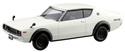 AOSHIMA The Snap Kit Series Nissan C110 Skyline White Color Coded Plastic Model 1/32 GT-R 18-B