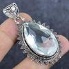 Gema Topacio Blanco Natural Plata de Ley 925 Joyería Colgante 2.17" t6k51