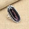Fancy Ametist Ädelsten Handgjord Massiv 925 Sterling Silver Bröllopspresent Ring