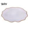 Farmhouse Placemat Scalloped Round Linen Machine Washable Heat Insulation Table Mat for Dining Protection Decoration