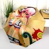 Super Sonico  pattern, automatic folding umbrella, portable and foldable design, 8 ribs, a Christmas or birthday gift.