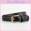 Leather Belt For Women With Alloy Buckle And Twolayer For Casual And Office Wear