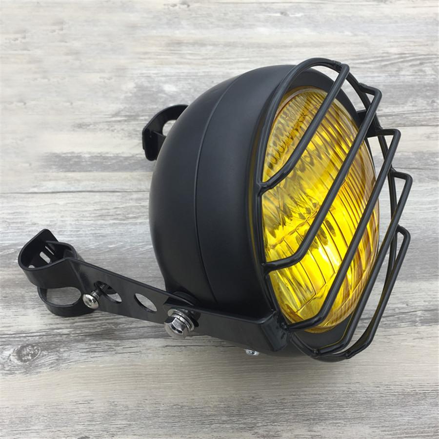 Universal 7" Motorcycle Vintage Headlight Metal Mesh Grill Protector Guard Cover