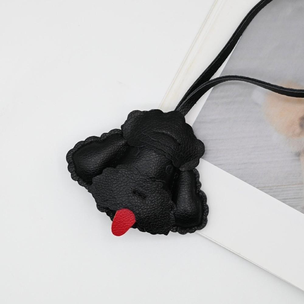 Cute PU Puppy Bag Pendant Cartoon Dog Decorative Hanging Puppy Keyring Versatile Bag Charm Car Decoration