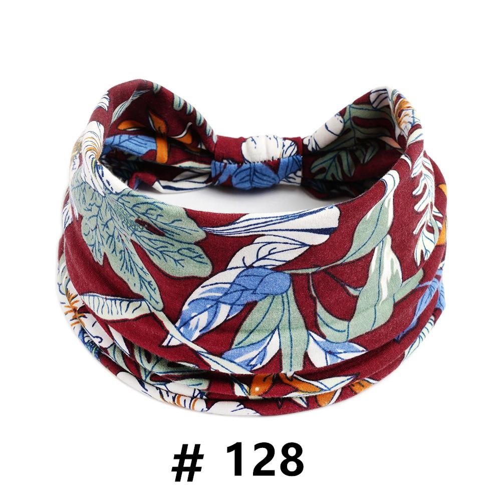 Tiaras Boho para Mulheres Algodão Tiara Larga Elástica Faixa de Cabelo Antiderrapante Treino Yoga Corrida Turbante Envoltório de Cabeça Acessórios de Cabelo