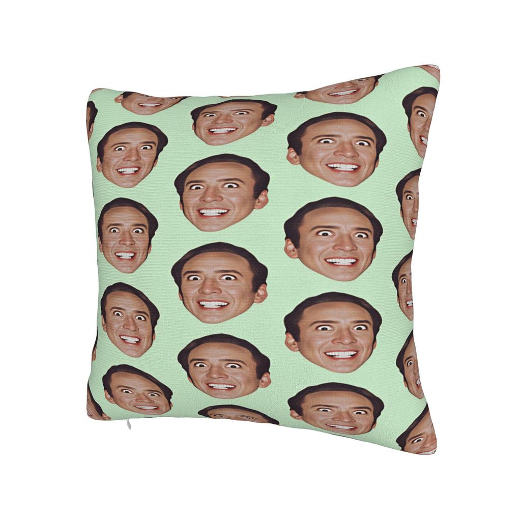 Cozy N-Nicolas Cage Headshot Pillow Cover Comfy Cushion Cover Funny Pillow Case For Sofa Couch Bed Living Room