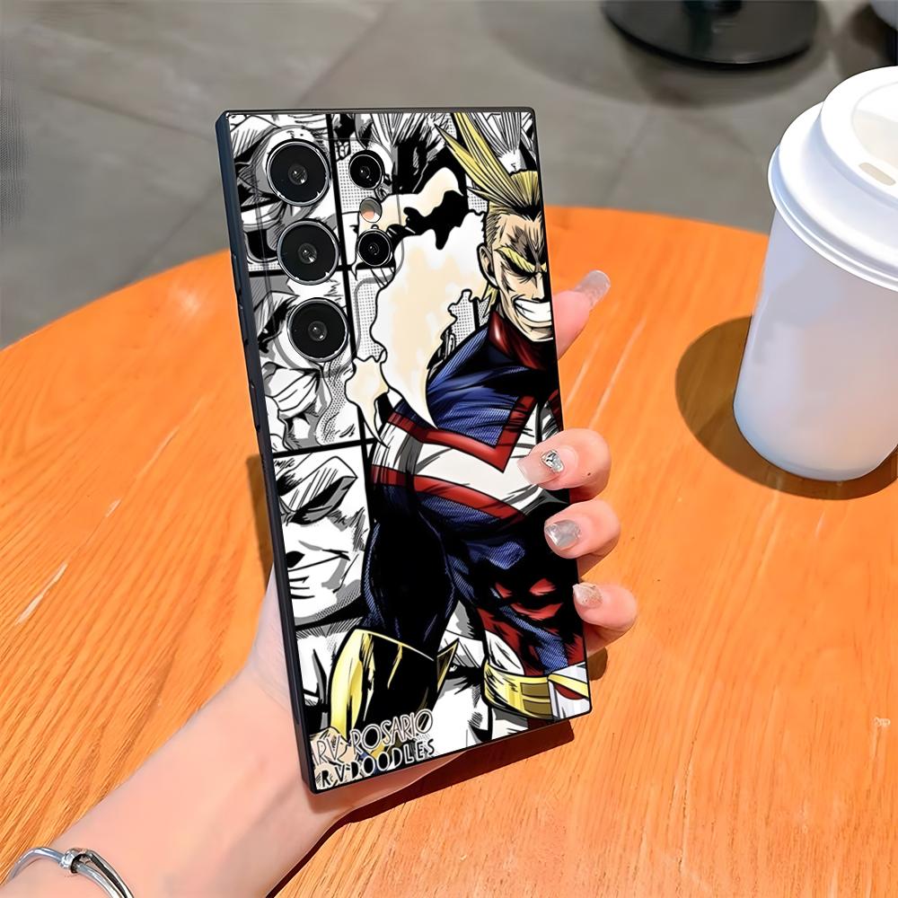 

Anime Academia All Might Phone Case For Samsung S26 S25 Ultra S24 S23 Fe S22 S20 S21 Plus A54 A34 A53 A16 Back Cover Samsung s26ultra