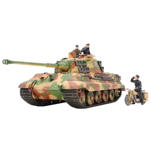 Tamiya 1/35 Military Miniature Series No. 252 German Army Heavy Tank King Tiger with Henschel Turret, Ardennes Front, Plastic Model Kit 35252