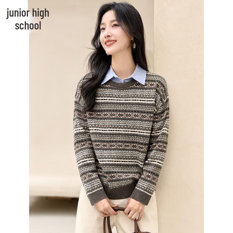 Women's Fair Isle Jacquard Wool Blend Sweater
