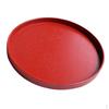 1 Piece Round Tray Wood Wooden Bar Pub Waiter Serving Drinks Red