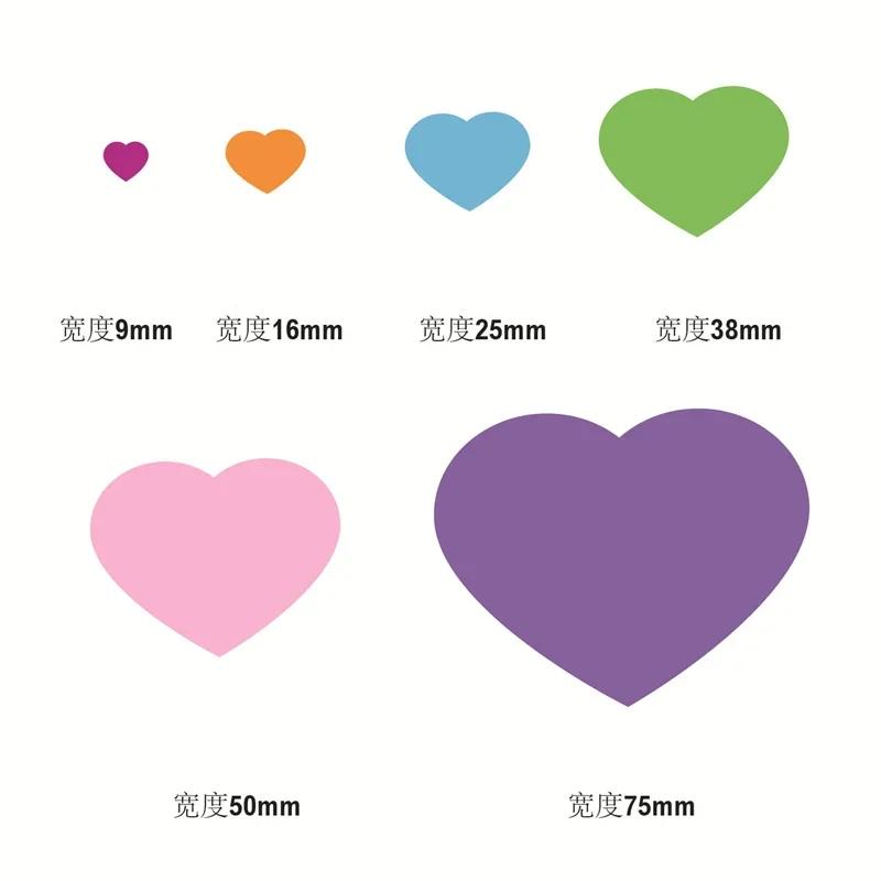 8/16/25/38/50mm Random Color Heart Punch DIY Embossing Punches Scrapbooking Machine Paper Cutting Hole Punch Rounder Cutter