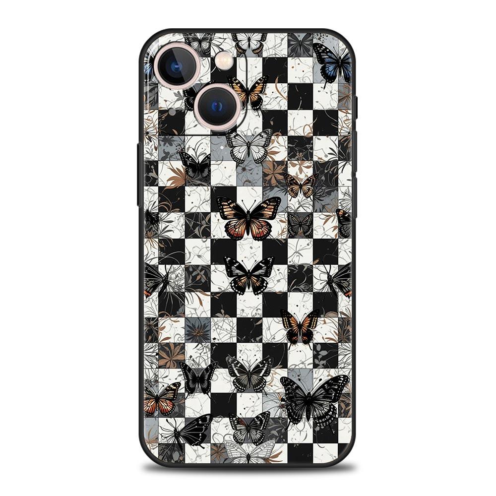 Butterfly Design Phone Case Cover for iPhone 17 16 15 14 13 12 Pro Max 11 Pro Max 17 AIR Plus Shockproof Soft TPU Shell Fundas