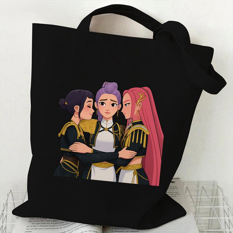 Spot KPOP Korean Witch Hunter Group Printed Canvas Bag Single Shoulder Handbag Shopping Bag