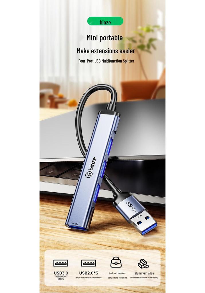 BIAZI USB 3.0 High-Speed 4-Port Docking Station Hub