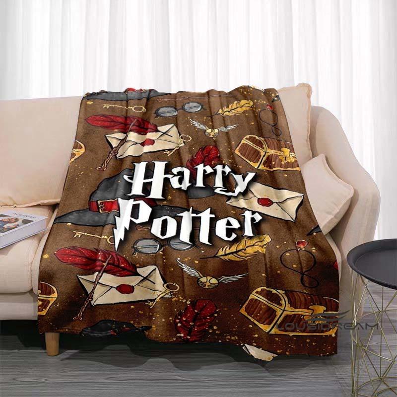 Fantasy-Abenteuerfilm-Thema 3D-gedruckte Decke Harry Potter Warm Gemütlich Flanell-Überwurf Geeignet für Schlafzimmer Sofas Betten