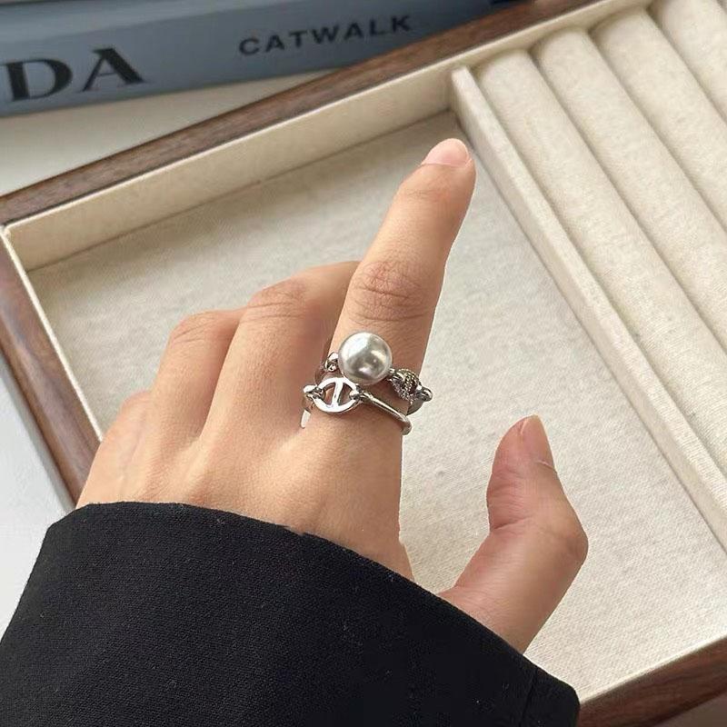 Fashion Personality Creative Design Small Ball Ring for Women Men Trending Irregular Metal Open Finger Rings Female Punk Jewelry