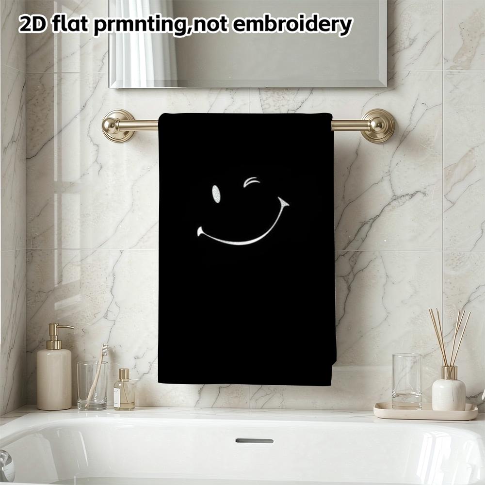 Wink Smiley Face Lightweight Absorbent Towel