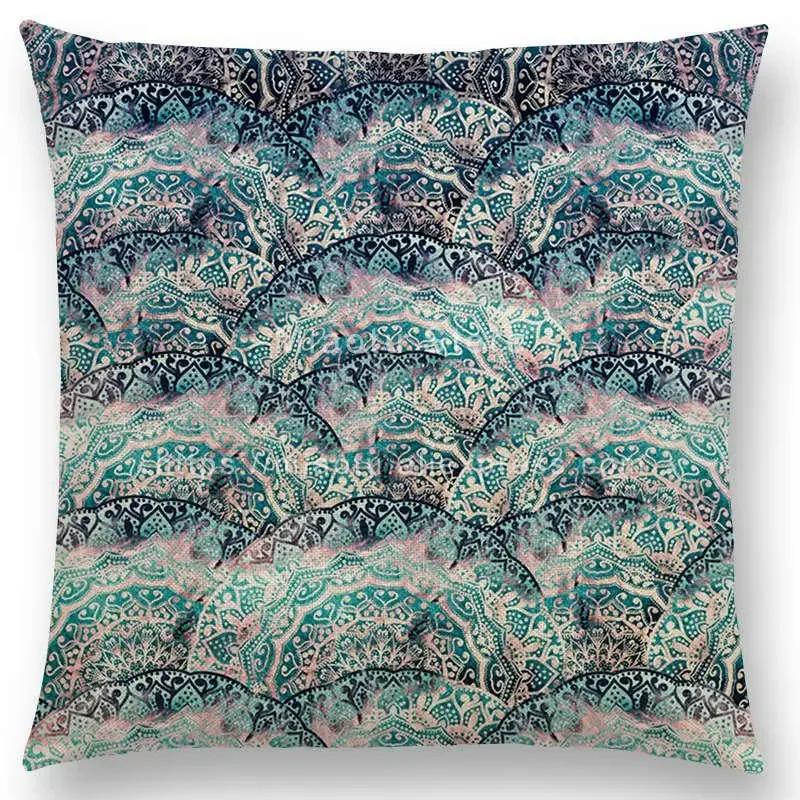New Dreamy Rainbow Boho Beautiful Flower Gorgeous Floral Mandalas Fantasy Moon Stars Prints Cushion Cover Throw Pillow Case