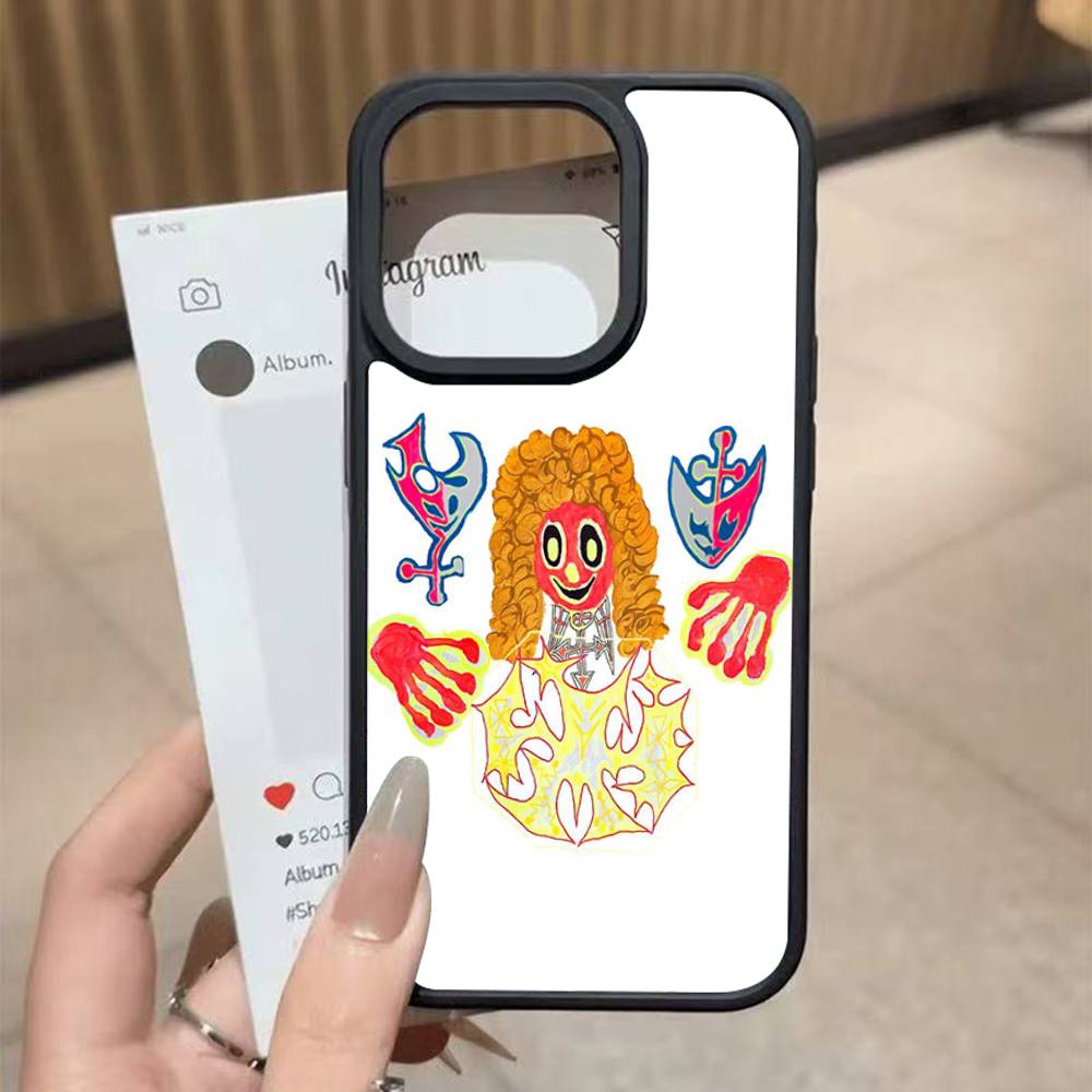 

Bladee Crest Black Hard Plastic Phone Case For Iphone 17 Air 16 15 14 13 12 11 Pro Max PC TPU iPhone 17 pro