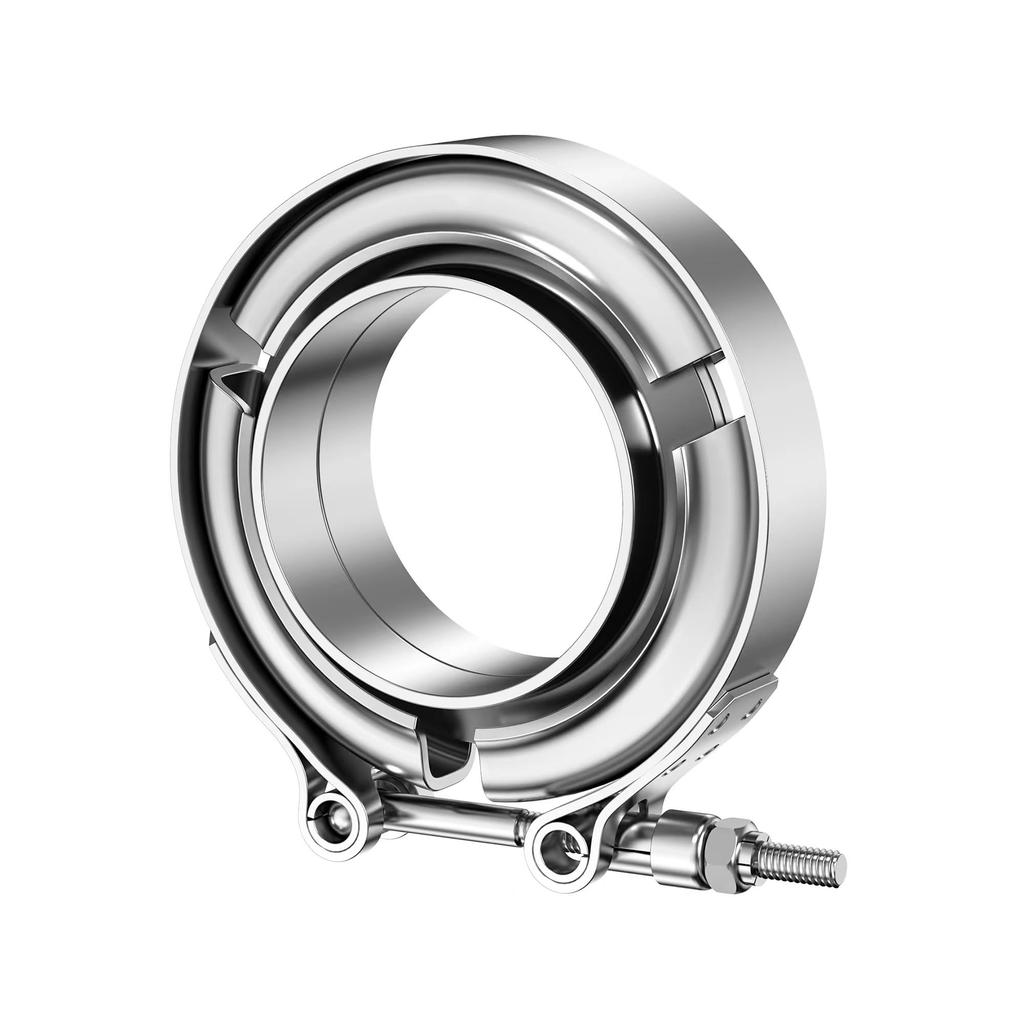 V Band Clamp With Male Female Flange Kit 304 Stainless Steel 1.5inch 38mm Intercooler Turbo Exhaust Clamp Downpipe Pipe Clamp