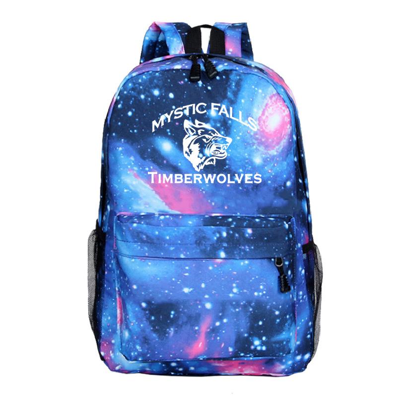 Vampire Diaries Peripheral Elementary and Secondary School Bags Grades 3-6 Casual Backpacks