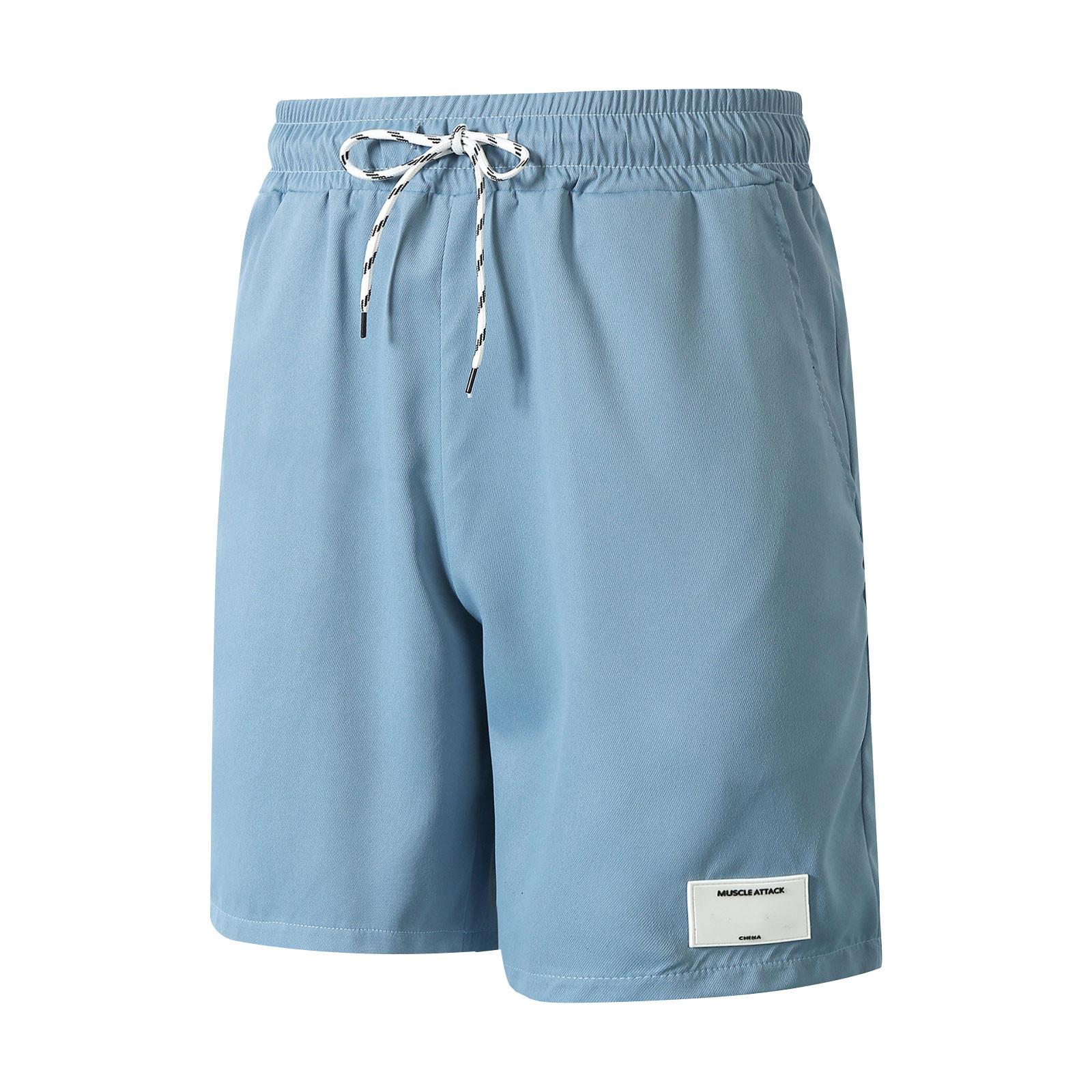 

Мужские модные спортивные повседневные баскетбольные шорты для бега, тренировочные шорты для мужчин XL светло-синий