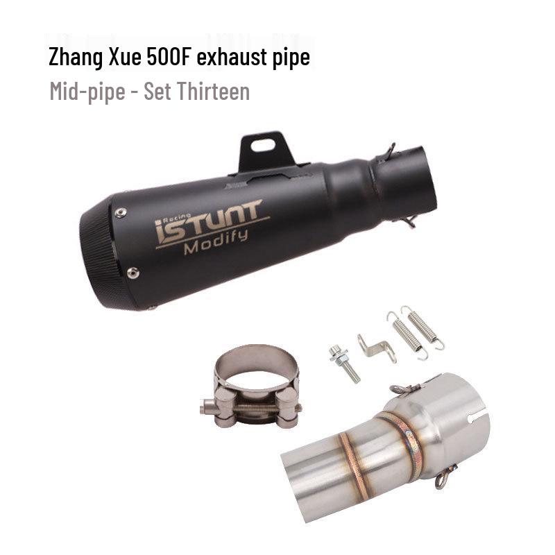 Zhangxue 500F Motorcycle Retro Mid-Pipe Tailpipe