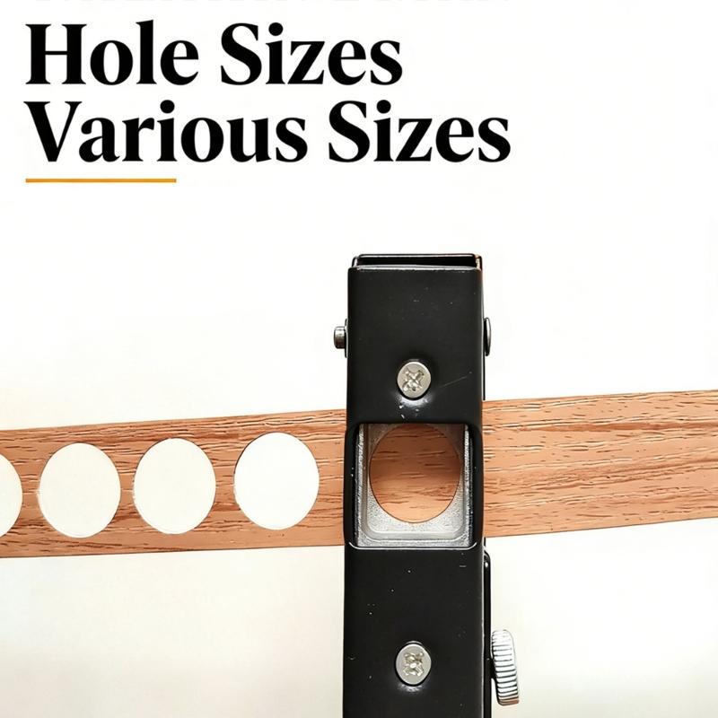 Hole Punch 8mm/10mm Heavy Duty Paper Hole Punch Set with Countersink Drill Hole Puncher Single Hand Held Long Hole
