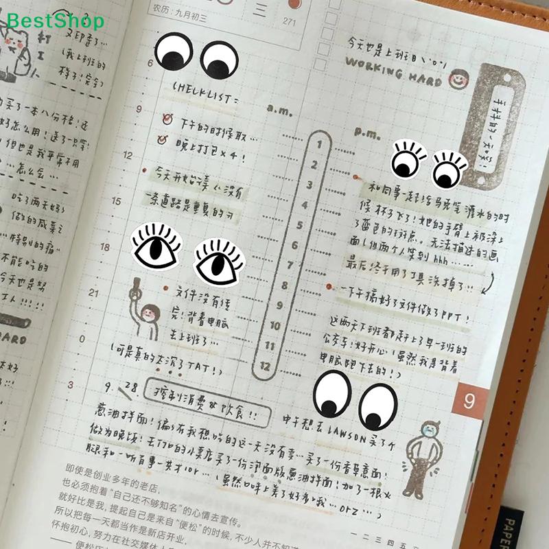 1000 Stück/Rolle Selbstklebende Augenaufkleber Mini Augenform DIY Aufkleber Schwarz Weiß Designs Halloween Party Kinderspielzeug Aufkleber