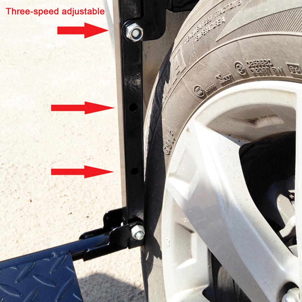 Hochleistungs-Reifenstufe Faltbare Autoleiter mit Einstellbarer Höhe und Breite Anti-Rutsch-Oberfläche Max. Last 150KG 330lbs für