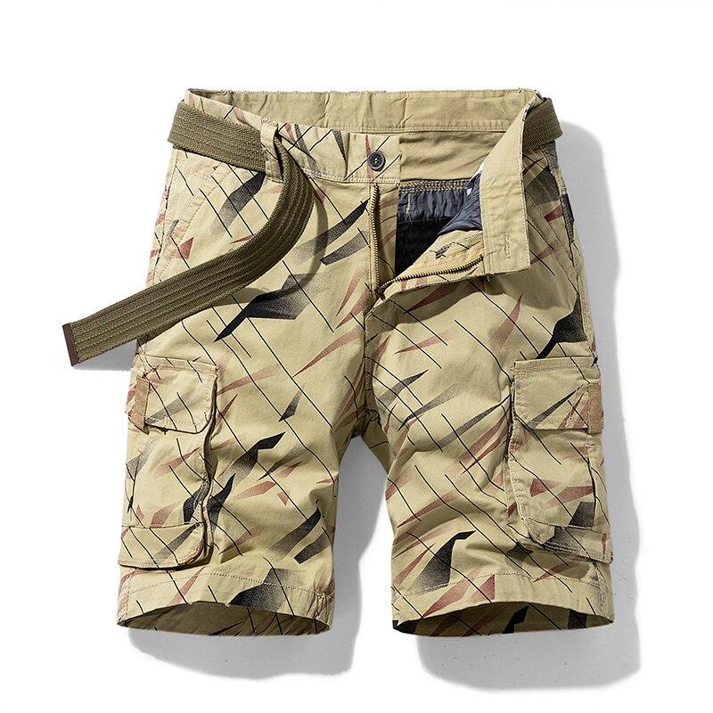 Summer New Cargo Shorts Pure Cotton Men Casual Camouflage Outdoor Military Shorts Loose Work Army Tactical Shorts Men