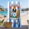 Coventry City FC Personalized Printed Beach Towel Soccer Logo Support Custom Name Text Absorbent Towel For Sport Travel Special Gift