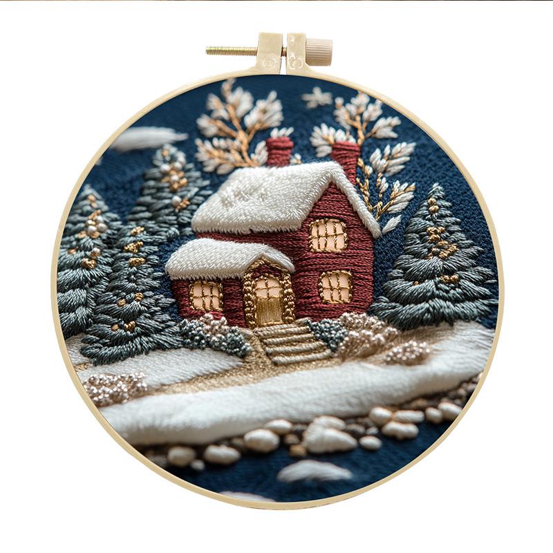Cross-Border Embroidery DIY Kit: Creative Handmade Fabric and Thread for English Practice