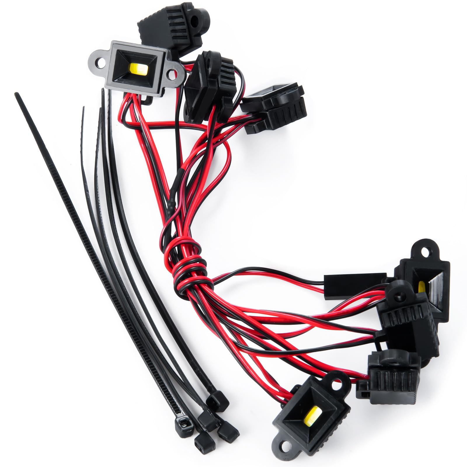 

TRZX RC LED Rock Light Kit Chassis Light Upgrade Parts for 1/10 TRX-4 RC Crawler Car