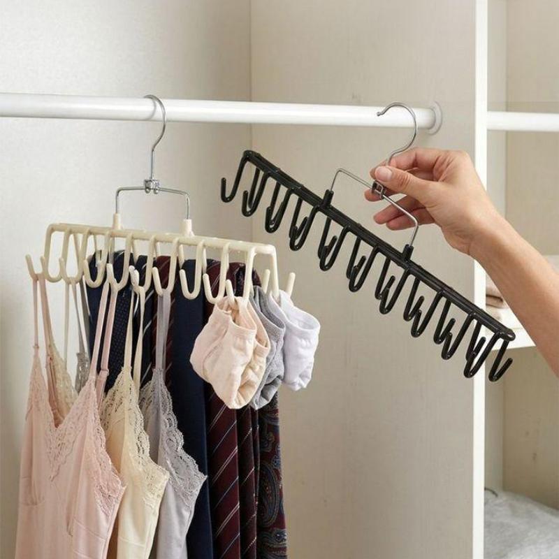 New Multiple Suspender Hanger Underwear Vest Storage Artifact Dormitory Wardrobe Hanger Hook Multifunctional Bag Storage Rack