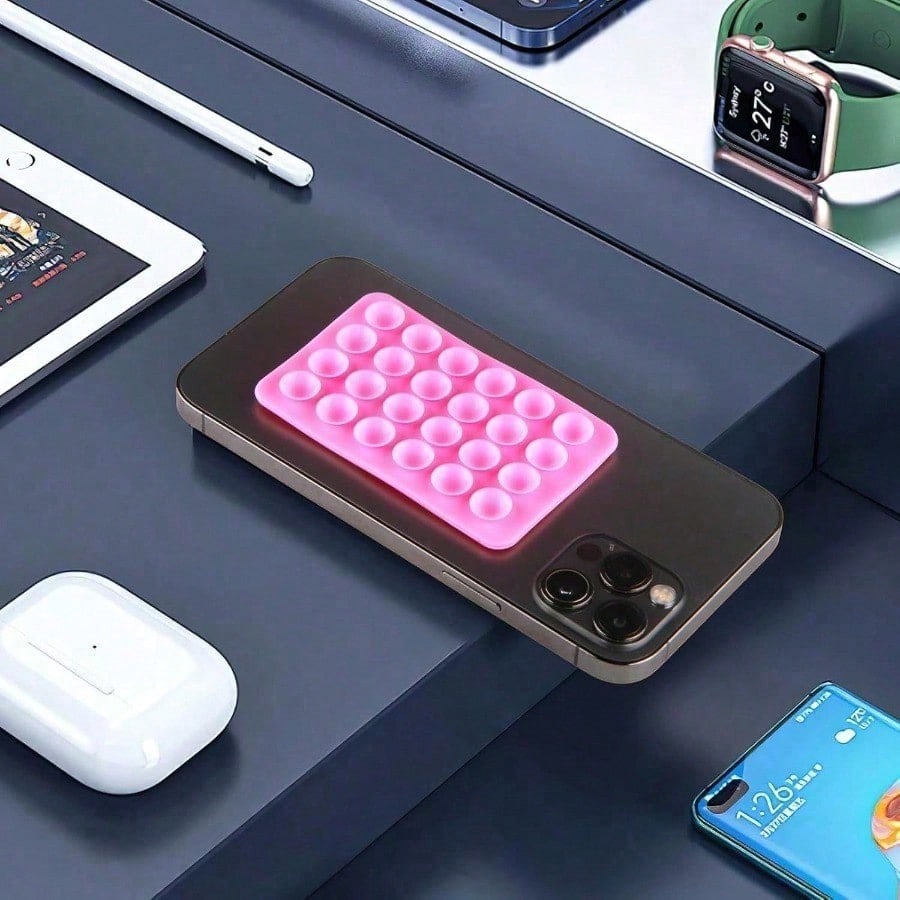 Silicone Suction Cup Phone Holder,Double Sided Suction Holder Back Of Phone Multifunctional Sticky,Anti-Slip Hands-Free
