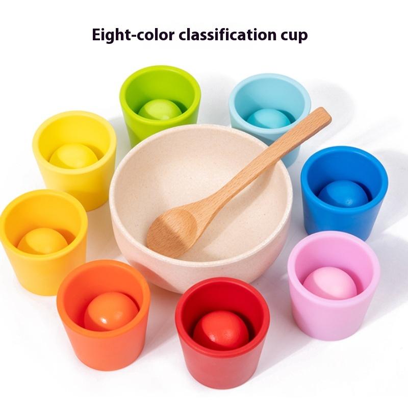 

Игрушка для тренировки концентрации у младенцев, когнитивная тренировка сопоставления цветов, тренировка использования ложки, координация рук и глаз, развивающая игрушка