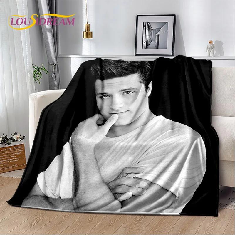 3D Josh Hutcherson Handsome Star Soft Flannel Blankets,Throw Blanket Comfortable Blanket for Picnic Beds Home Bedroom Cover Kids