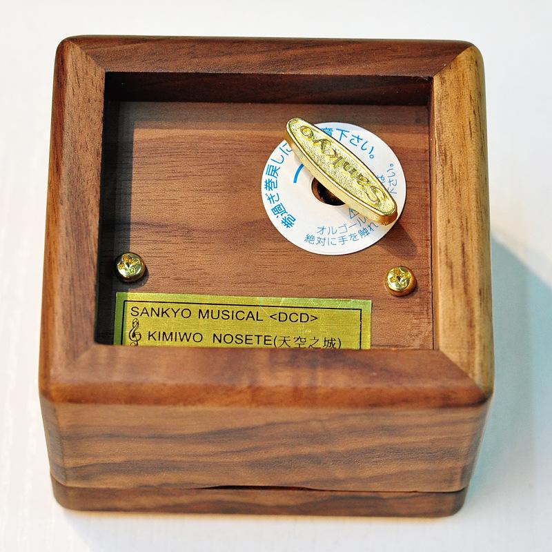 Mini Handmade Beech Wooden & Bamboo Photo Music Box & Ring Jewelry Box Series Photo Frames Custom Picture