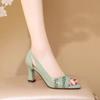 High heeled sandals summer hollowed out fashion shoes fish mouth pointed head temperament fairy small sandals