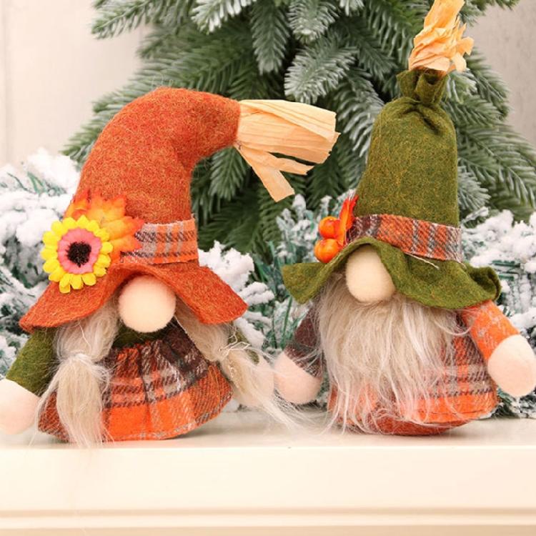 Fall Thanksgiving Gnome Gnome Tiered Tray Decorations Wedding Decorative Supply