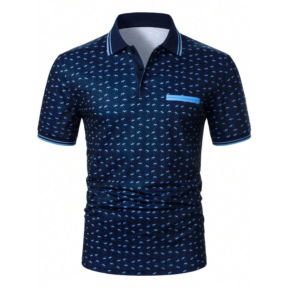 Summer Men's Short Sleeved Polo Shirt, Casual and Fashionable, Soft and Breathable
