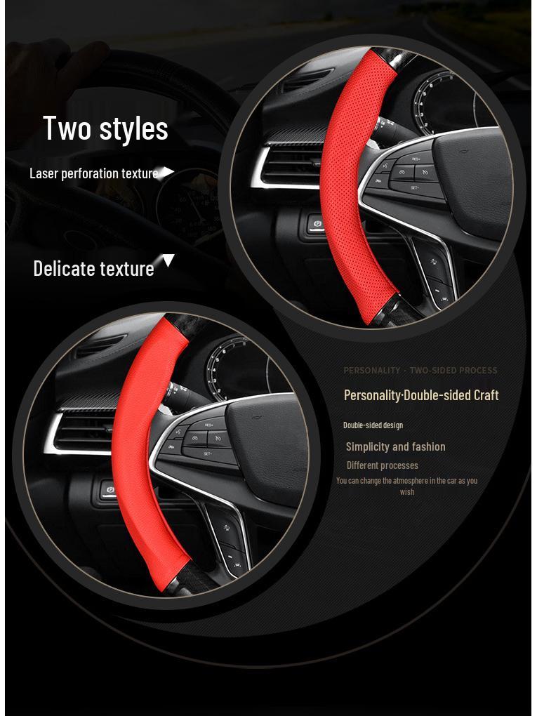 Kožený kryt volantu pro Volkswagen Polo (2004-2011) Uhlíkové vlákno