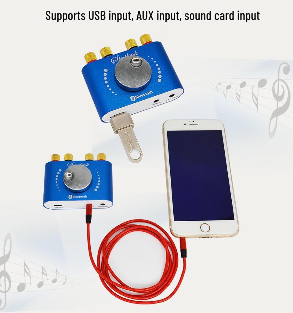 10W/20W Bluetooth Stereo Amplifier Board for 12V/24V Systems - Model XY-KA15H