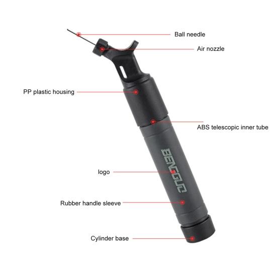 Football Inflator Pump Compact Size Lightweight Ergonomic Design Quick Inflation Simple Installation Sports