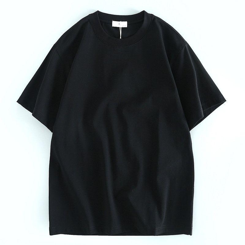 Export Export Tail Single Short Sleeve Men's Summer Loose Fashion Brand Pure Cotton Half Sleeve Shirt Men's Tail Goods Pure Color T-shirt Cut Label