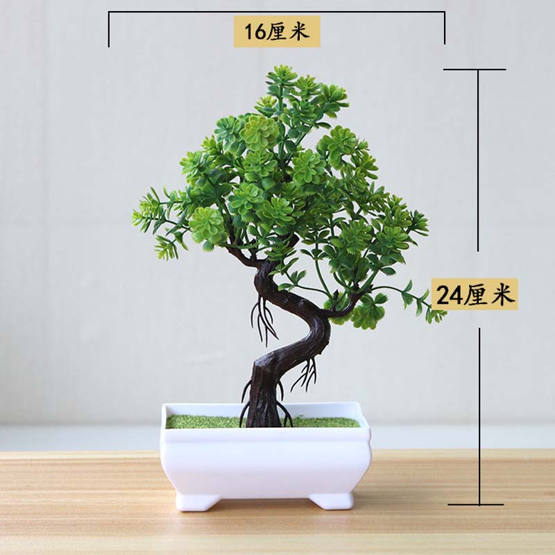 Garden Arrangement Ornaments Plastic Plants Bonsai Small Tree Pot Fake Plant Potted Flower Home Room Table Decoration